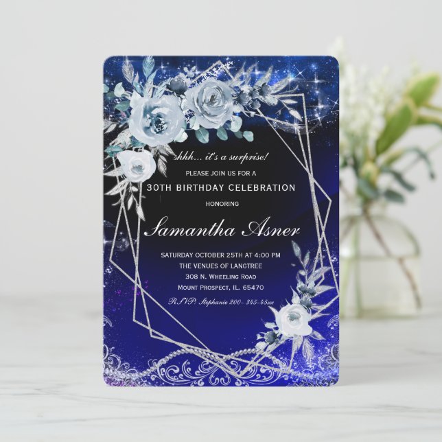 Surprise Birthday Invitation Template (Standing Front)