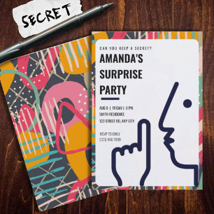 Surprise Birthday Party, Adult, Contemporary Invitation