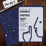 Surprise Birthday Party, Adult, Contemporary Invitation<br><div class="desc">Presenting our sleek and contemporary "Can You Keep a Secret?" invitation. Featuring a modern image of a person shhh,  this invitation exudes a sense of intrigue. Choose from our variety of colour backgrounds and customise the text to suit your event.</div>