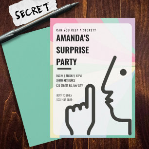 Surprise Birthday Party, Adult, Contemporary Invitation