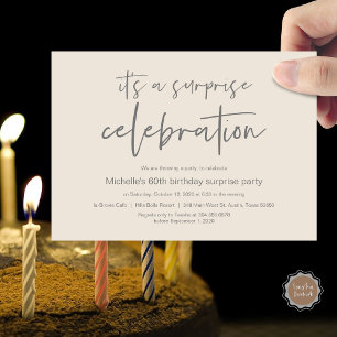 Surprise Birthday Party Celebration Invitation