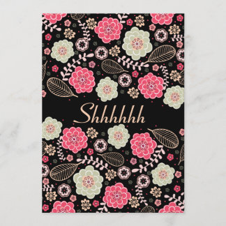 Surprise Birthday Party Classy Funky Modern Floral Invitation