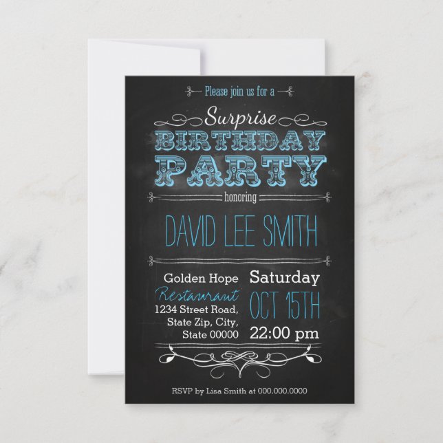 Surprise Birthday Party Invitation (Front)