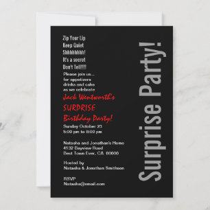 SURPRISE Birthday Party Modern Template