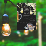 Surprise Black 30th BBQ Birthday Invitation<br><div class="desc">Grilling,  beer,  man birthday.  Surprise 30th Birthday Party invitation.  White background.  Backyard birthday party.  Black.</div>