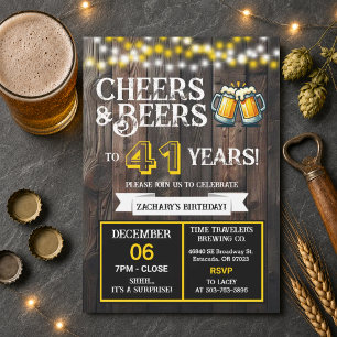 Surprise Brewery Cheers and Beers to 41 Years Invitation