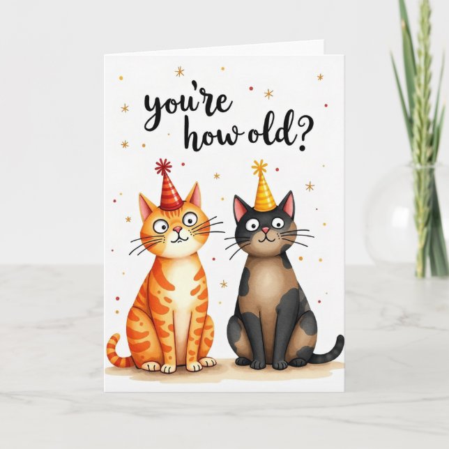 Surprise Cat Party Card (Front)