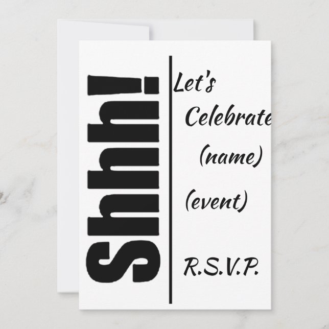 ***SURPRISE**** CELEBRATION FOR PARTY INVITATION (Front)