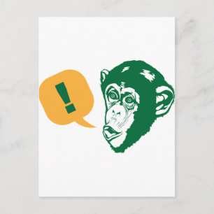 Surprise Chimp Postcard