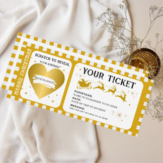 Surprise Christmas Scratch-Off Boarding Pass Invitation