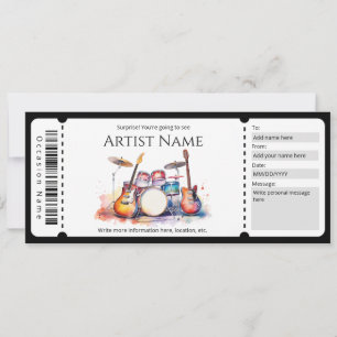 Surprise Concert Ticket Template