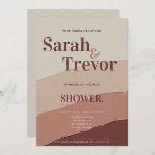 Surprise Couple's Shower Ivory Almond Cream Invitation