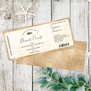 Surprise Coupon Boarding Pass Ticket Cruise Dinner Invitation