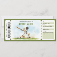 Surprise Cricket Match Ticket Gift Certificate