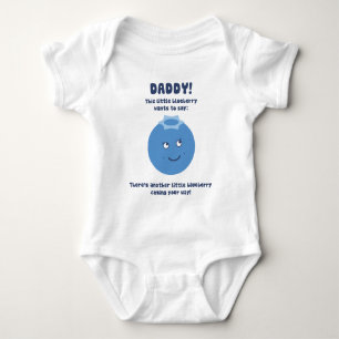 Surprise Daddy! Expecting new baby (blueberry)! Bodysuit