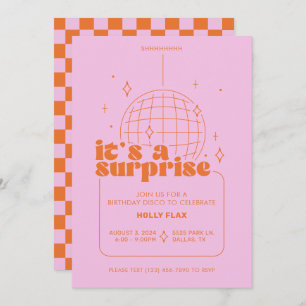 Surprise Disco Party Invitations