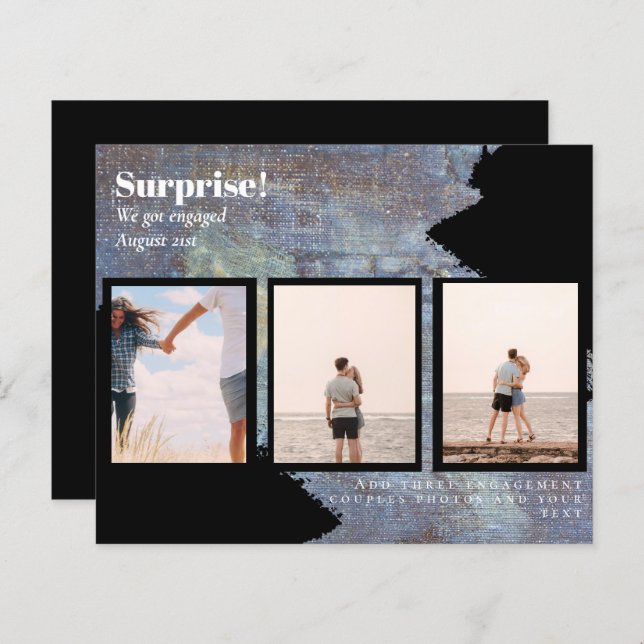 SURPRISE! Engagement PHOTO COLLAGE BUDGET (Front/Back)