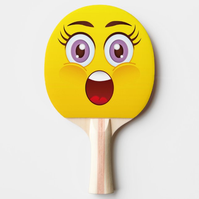 Surprise Face Ping Pong Paddle (Front)