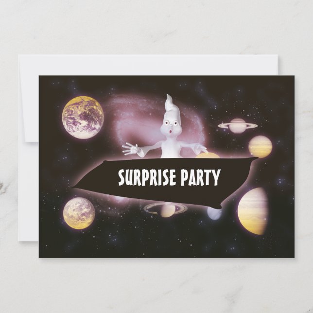 Surprise halloween birthday party invitation (Front)