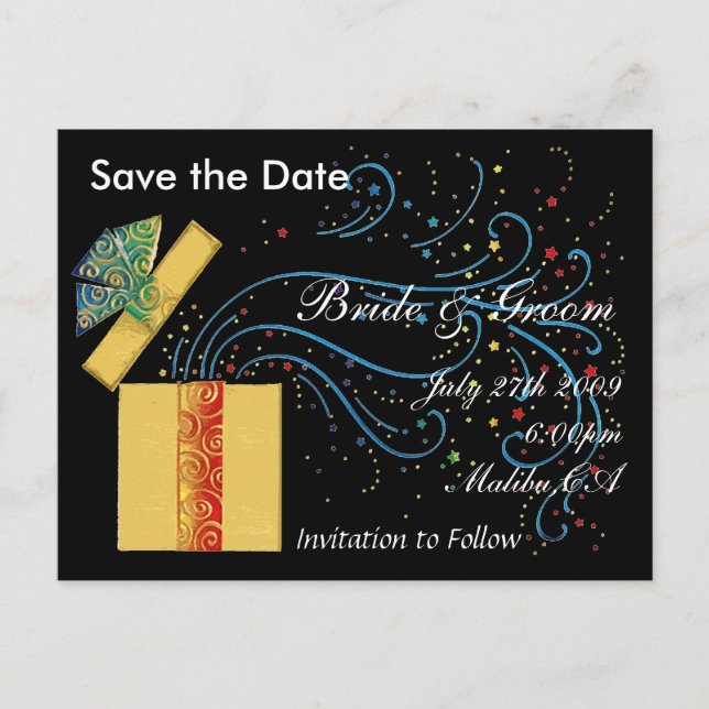 Surprise me Save the Date - Customised Announcement Postcard (Front)