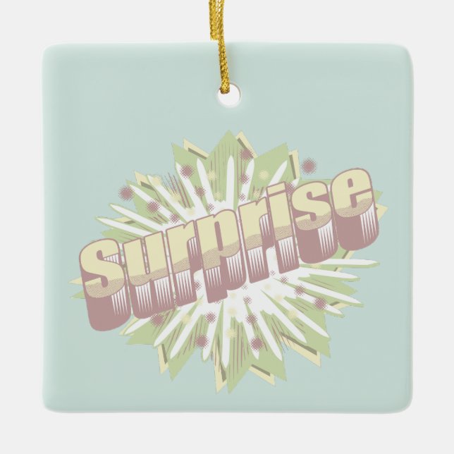 Surprise onomatopoeia explosion ceramic ornament (Front)