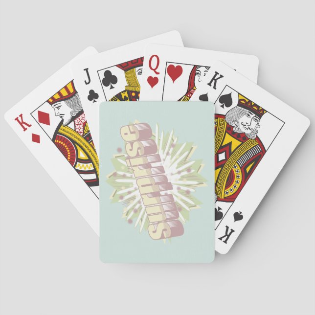 Surprise onomatopoeia explosion playing cards (Back)
