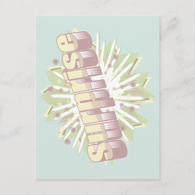 Surprise onomatopoeia explosion postcard (Front)