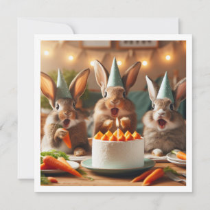 Surprise! Our sweet bunny birthday, hare birthday  Invitation