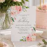 SURPRISE PARTY 30th Birthday Feminine Pink Floral Invitation<br><div class="desc">A beautiful and feminine surprise party invitation to celebrate a 30th birthday in elegant style. This floral design is bordered with a frame of charming pink roses and greenery.  This invitation is available as a printed invitation or digital download.</div>
