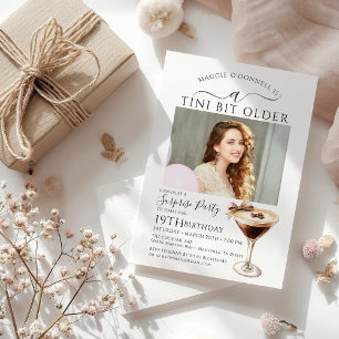 SURPRISE PARTY A Tini Bit Older Martini 19th Invitation