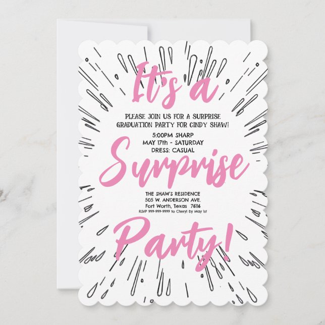 Surprise Party  Invitation (Front)