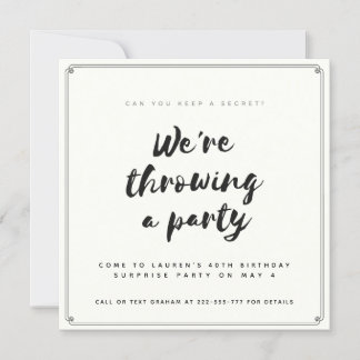 Surprise Party Invitation