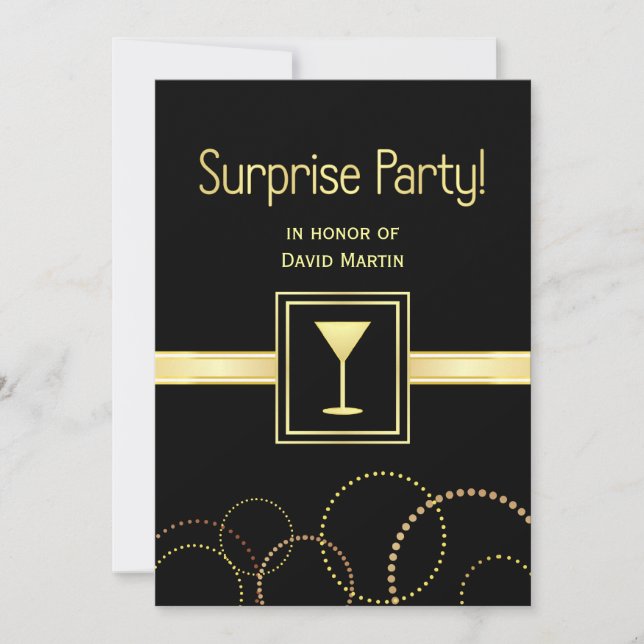 Surprise Party Invitations - Contemporary (Front)