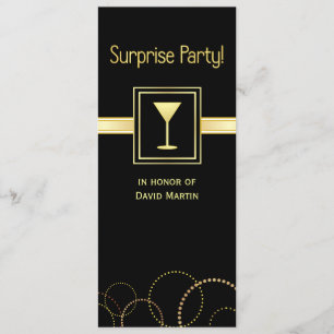 Surprise Party Invitations - Contemporary Tall