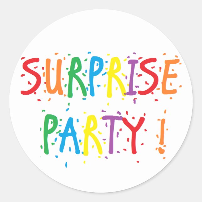 "Surprise Party" Stickers (Front)