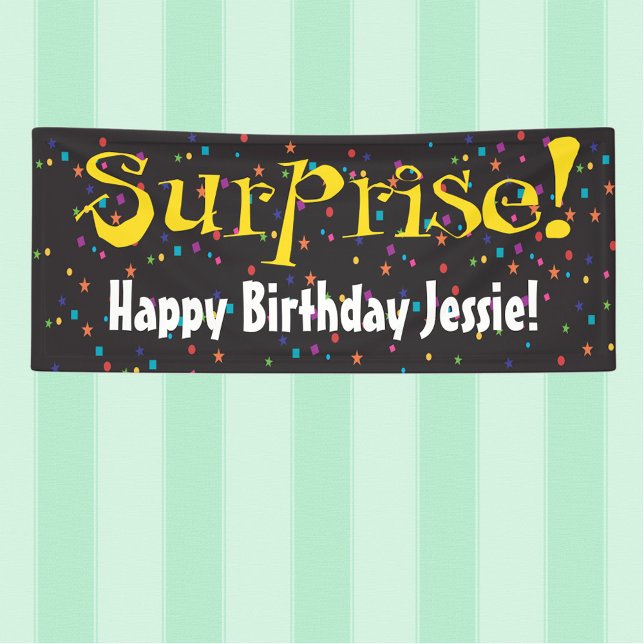 Surprise party with confetti banner (Creator Uploaded)