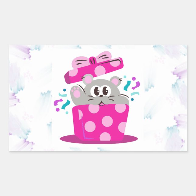 Surprise  rectangular sticker (Front)