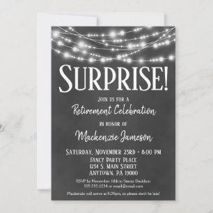 Surprise Retirement Party Invitation Chalkboard