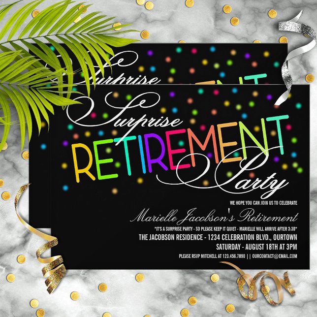 Surprise Retirement Party Invitations (Creator Uploaded)