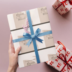 Surprise Senior Birthday Party Floral Burgundy Wrapping Paper