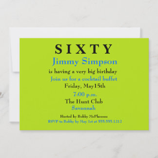 Surprise SIXTIETH Birthday Invitation
