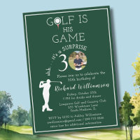 SURPRISE Stylish Men's Golf Photo 30th Birthday