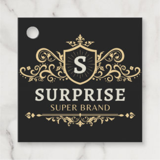 surprise super brand luxury wedding party modern b favour tags