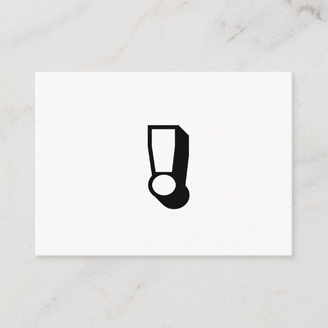 Surprise, surprised, bold modern black white advice card (Front)