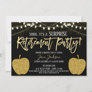 Surprise Teacher Retirement Party Invitation