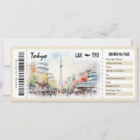 Surprise Tokyo Boarding Pass Gift Certificate Inv