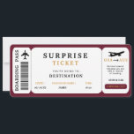 Surprise Trip Ticket  Plane Travel Boarding Pass Invitation<br><div class="desc">Surprise Trip Ticket,  Surprise Boarding Coupon Pass,  Event Ticket template,  Fake Plane Travel,  a surprise vacation for a friend or family member!</div>