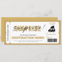 Surprise Trip Voucher Road Trip Fake Gift Ticket