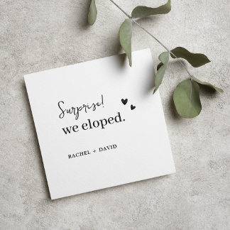 Surprise We eloped Elopement Announcement Party