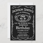 Surprise Whiskey birthday invitation Liquor invite<br><div class="desc">Surprise whiskey birthday invitation,  Liquor invitation,  Adult man party invite,  Gentleman anniversary party.
Invite your friends with this simple black and white whiskey theme invitation!

Simply edit this easy to use template in Personalising menu to make it special.</div>